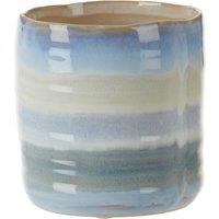 Small Stoneware Blue Finish Planter