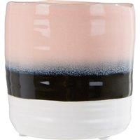 Small Tie Dye Effect Planter in Pink/Purple/White Finish