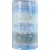 Stoneware Vase, Blue Finish