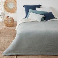 Kumla Plain Cotton Muslin & Fleece Bedspread