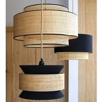 Dolkie 40cm Diameter Raffia & Polycotton Double Ceiling Light Shade