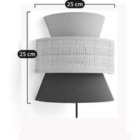Dolkie Double Raffia and Cotton Wall Light