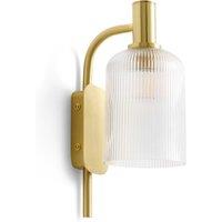 Bogota Brass and Striated Glass Wall Lamp