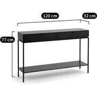 Ralto Metal & Leather Console Table