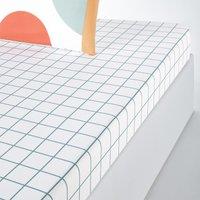 Melbourne Checked 100% Cotton Fitted Sheet