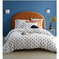 Pawica Scalloped 100% Cotton Satin 200 Thread Count Duvet Cover