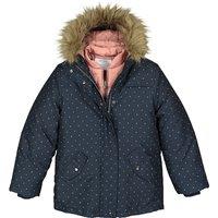 3-in-1 Hooded Parka in Polka Dot Print