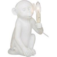 White Ceramic Monkey Table Lamp