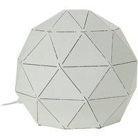 White Metal Globe Table Lamp