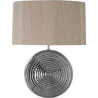 Silver Effect Dimpled Ceramic Table Lamp