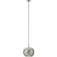 30cm Silver Metal Globe Pendant Ceiling Light