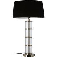 Nickel Finish with Clear Acrylic Cylinder Table Lamp