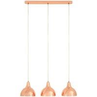 Chrome Strip Bar with 3 Domed Mini Pendants Ceiling Light