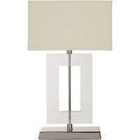 Stainless Steel with Abstract Acrylic Body Table Lamp