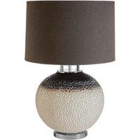 Dark Grey and White Ombre Texture Effect Ceramic Table Lamp