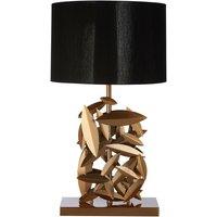 Cascading Gold Leaf Abstract Table Lamp