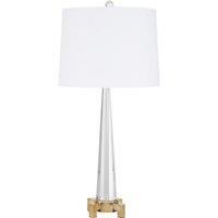 Gold and Crystal Tower Shaped Table Lamp