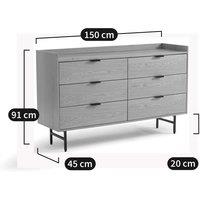 Volga 6-drawer chest of drawers