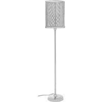 Industrial Silver with Mesh Cage Floor Lamp
