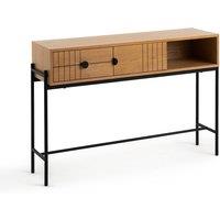 Clara Oak Console Table with Storage