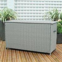 Large Garden Cushion Box - Slate Grey