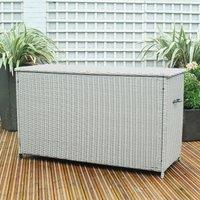 Large Garden Cushion Box - Stone Grey