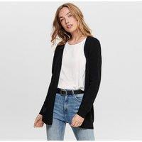 Mid-Length Open Cardigan in Fine Knit