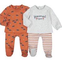 Pack of 2 Pyjamas in Organic Cotton, Birth-3 Years