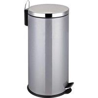 30L Grey Stainless Steel Pedal Bin