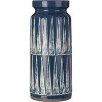 27cm Blue Earthenware Vase