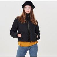 Short Zipped Padded Jacket with High-Neck
