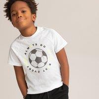 Organic Cotton T-Shirt with Football Print, 3-14 Years