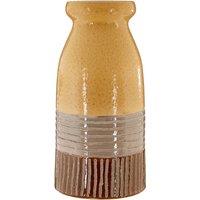 36cm Ochre, Grey and Brown Earthenware Vase