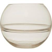 16cm Clear Glass Round Vase