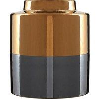 20cm Gold and Grey Porcelain Vase