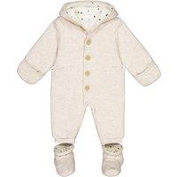 Cotton Mix Warm Pramsuit with Hood, 1 Month-2 Years