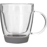 Silicone Base Double Wall Glass Mug, 220ml