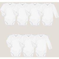 Pack of 7 Newborn Bodysuits in Plain Cotton