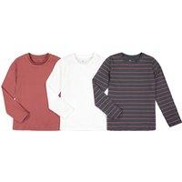 Pack of 3 T-Shirts in Cotton with Long Sleeves