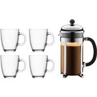 Chambord 8 Cup French Press Cafetiere Set 1.0L with 4 Bistro Glasses