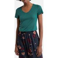 Ambra Forest T-Shirt with V-Neck and Short Sleeves