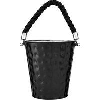 Medium Party Bucket in Black Hammered Effect