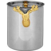 Stag Head Ice Bucket in Gold/Stainless Steel