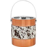 Ice Bucket in Cowhide & Copper