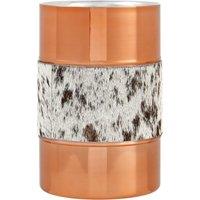 Wine Cooler in Cowhide & Copper