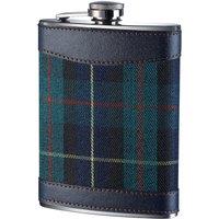 Hip Flask in Green Tartan Design, 8oz