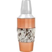 Cocktail Shaker in Cowhide & Copper