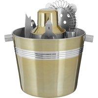 7-Piece Bar Set in Brushed Brass Finish