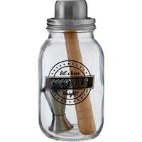 3-Piece Glass/Stainless Steel Cocktail Jar