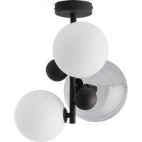 Bullesco Smoked Glass and Metal Pendant Ceiling Light
